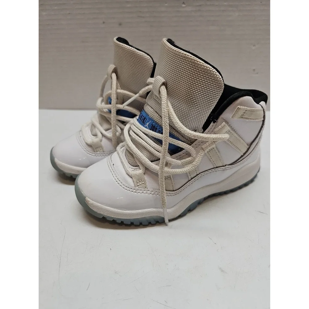 Jordan 11 Retro Legend Blue, White, Black, Toddler Size 12C Sneaker